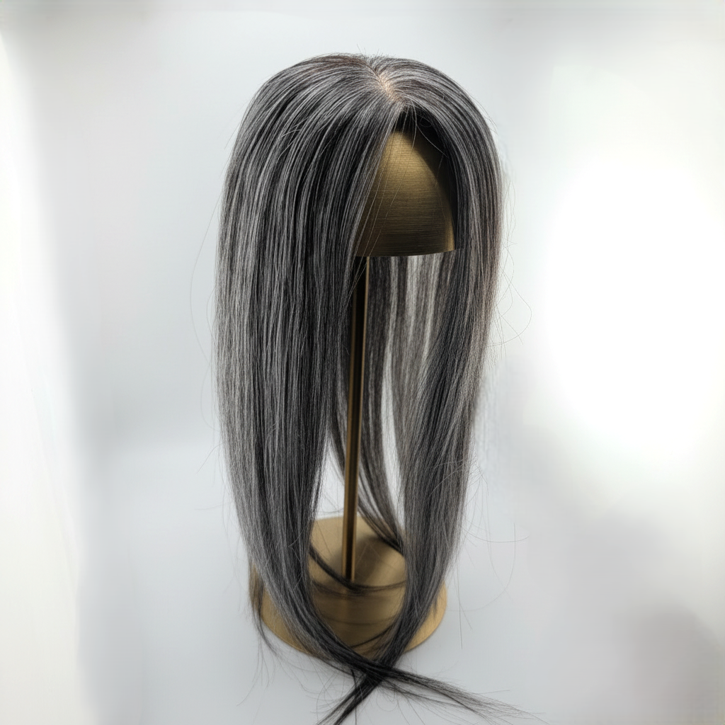 real human black hair piece