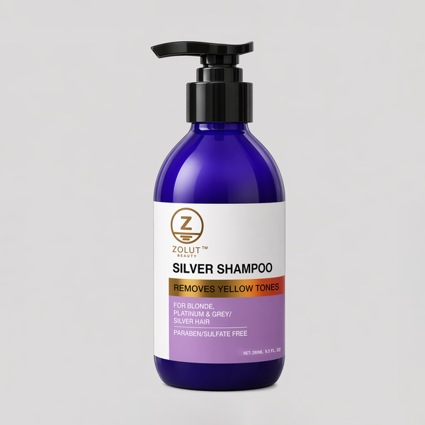 Zolut Beauty Silver Shampoo 280ml | Anti-Brass Gray & Blonde Hair Care