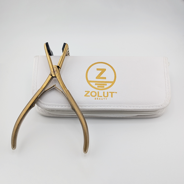 Zolut Beauty Tape-In Extension Tool – Gold Plated Hair Clamp